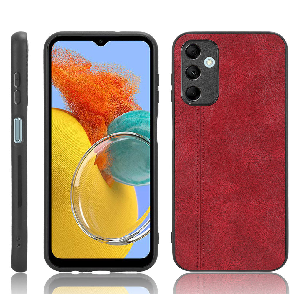 For Samsung Galaxy M14 5G Leather Coated TPU PC Phone Case Cowhide Texture Anti-scratch Cover For Samsung Galaxy M14 5G Leather Coated TPU PC Phone Case Cowhide Texture Anti-scratch Cover